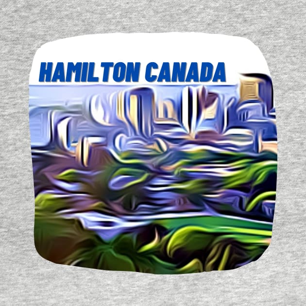 Hamilton Canada Skyline Painting by YegMark